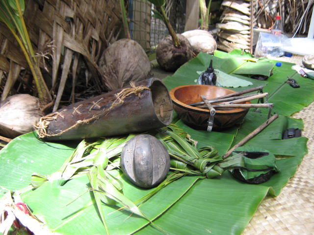 Detail of traditional Samoan arm tattoo patterns